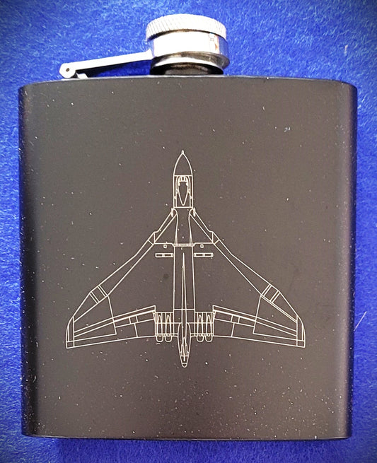 Vulcan Black 6oz Hip Flask