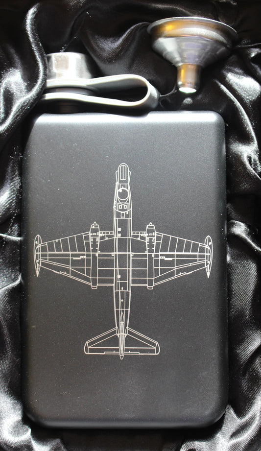 Canberra T17 hip flask black